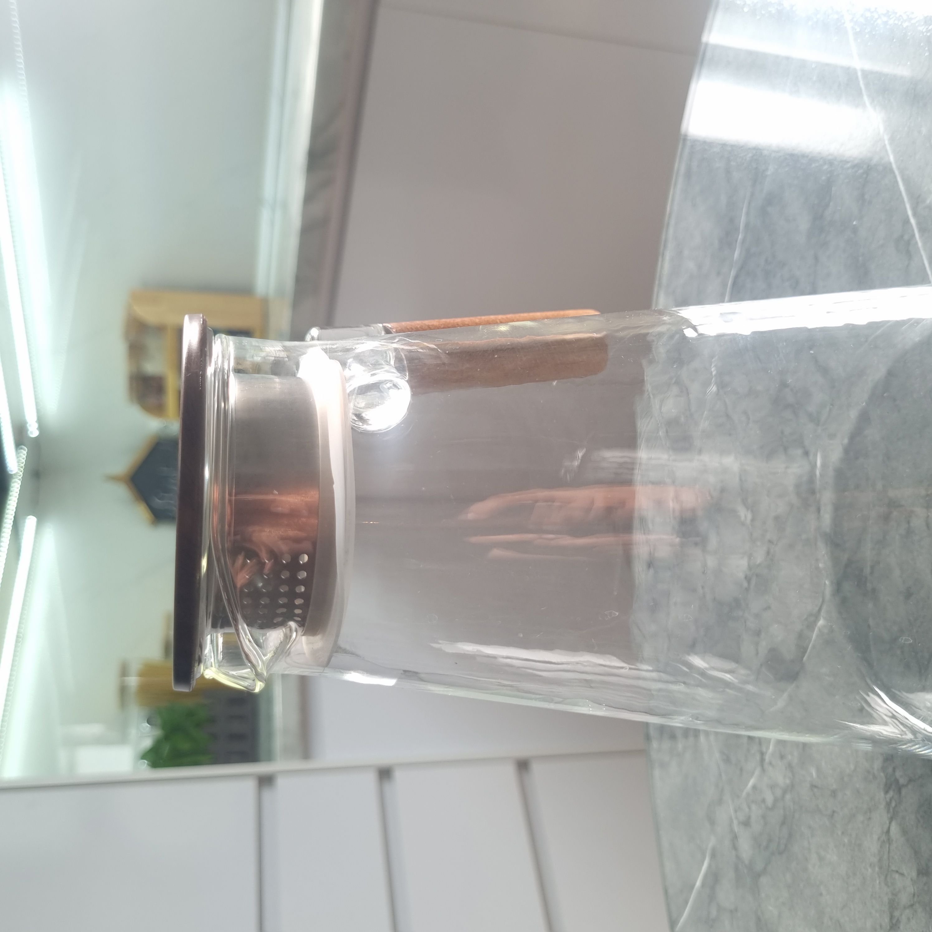 پارچ پیرکس دسته چوبی لاراهوم